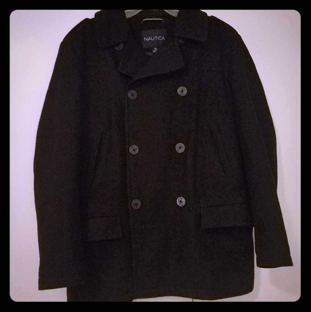 Nautica black peacoat